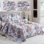 Luxury 3 Piece Bedding Set – Soft Microfibre Bedspread with Pillowcases | Lightweight & Cosy Bedspread-Milan