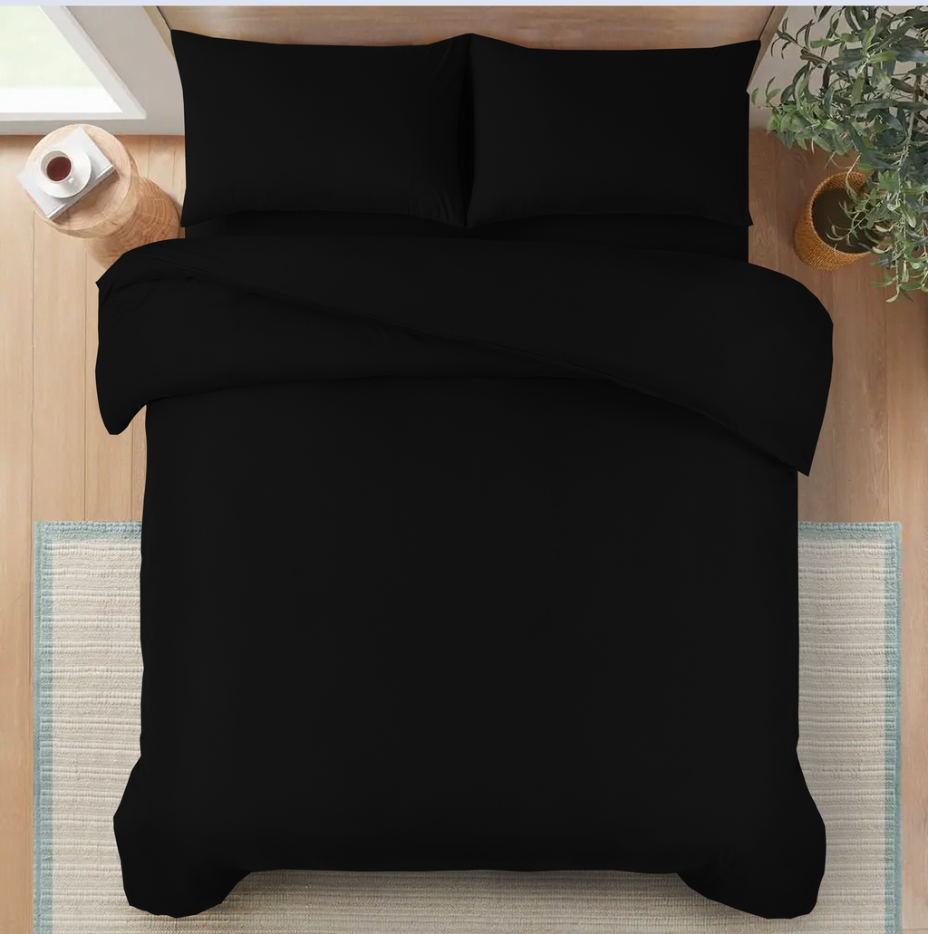 MillPrice Luxury 3-Piece Microfibre Duvet Cover Set – Single, Double, King & Super King