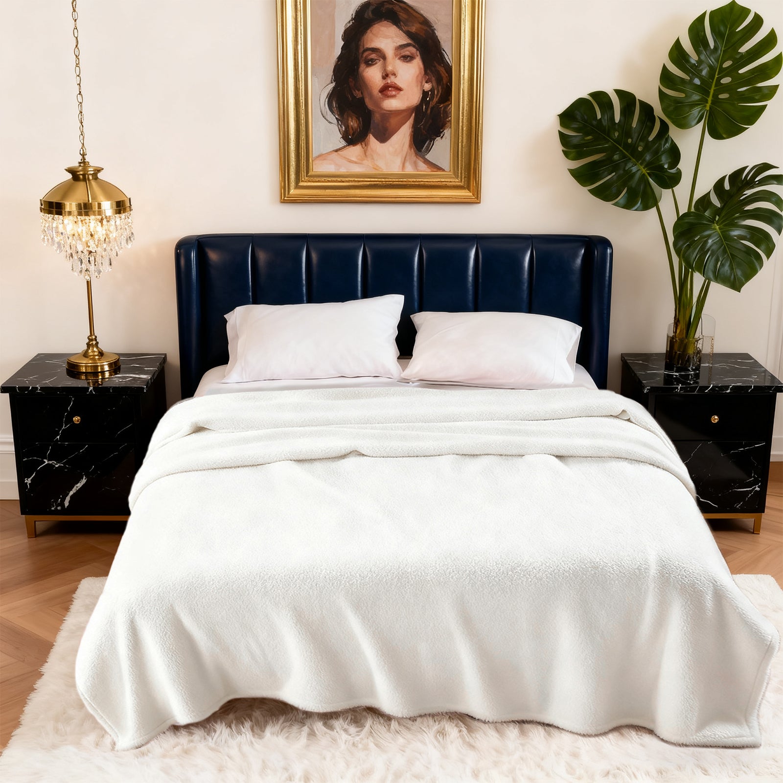 MillPrice Plain Fleece Throw Blanket – Soft Everyday Warmth