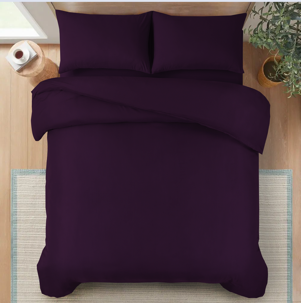 MillPrice Luxury 3-Piece Microfibre Duvet Cover Set – Single, Double, King & Super King