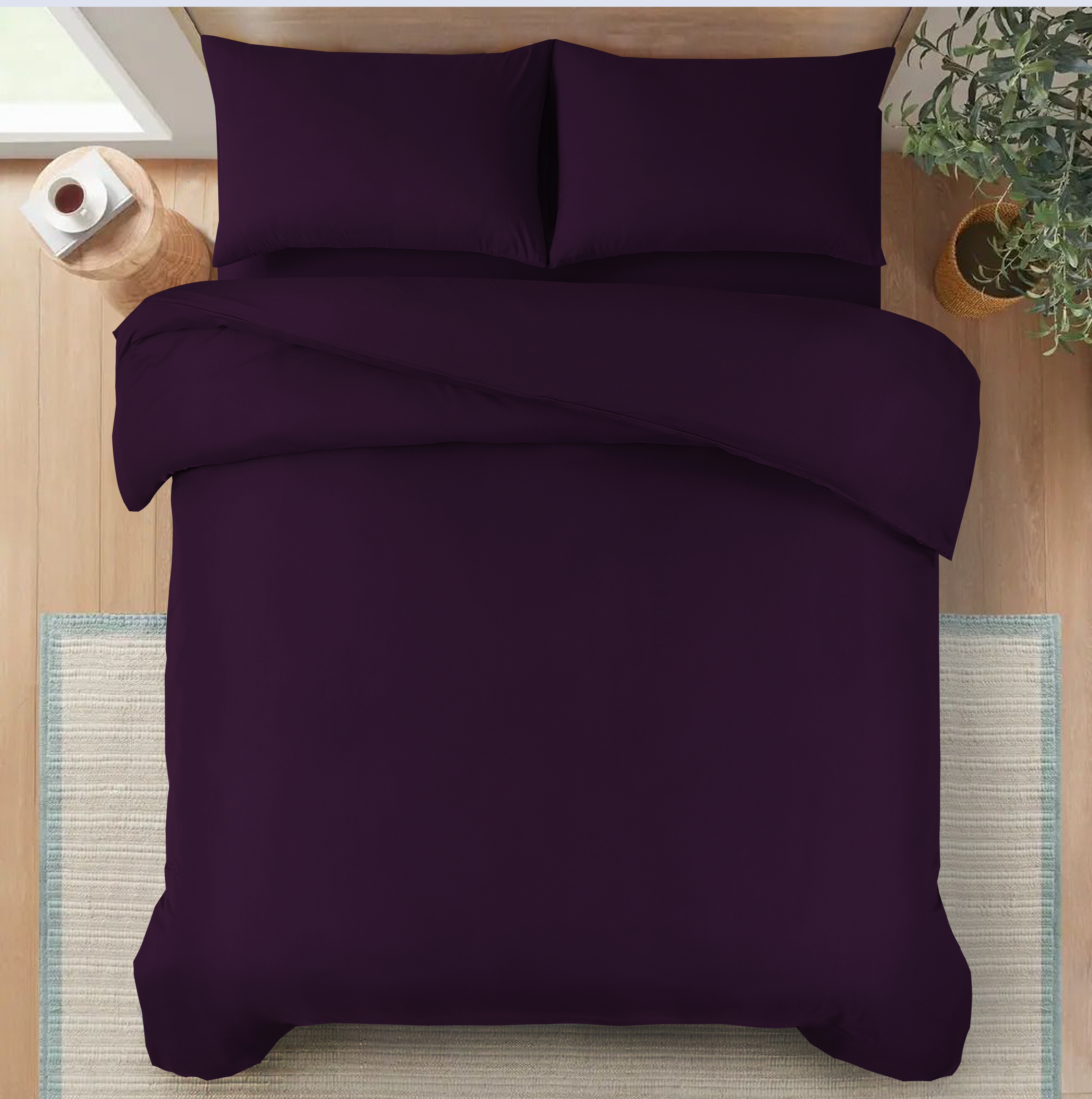 MillPrice Luxury 3-Piece Microfibre Duvet Cover Set – Single, Double, King & Super King