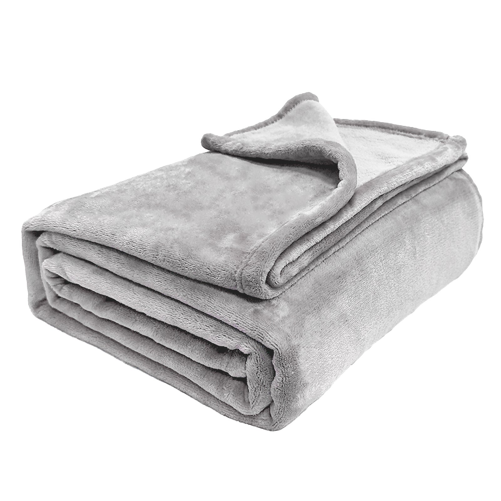 MillPrice Plain Fleece Throw Blanket – Soft Everyday Warmth
