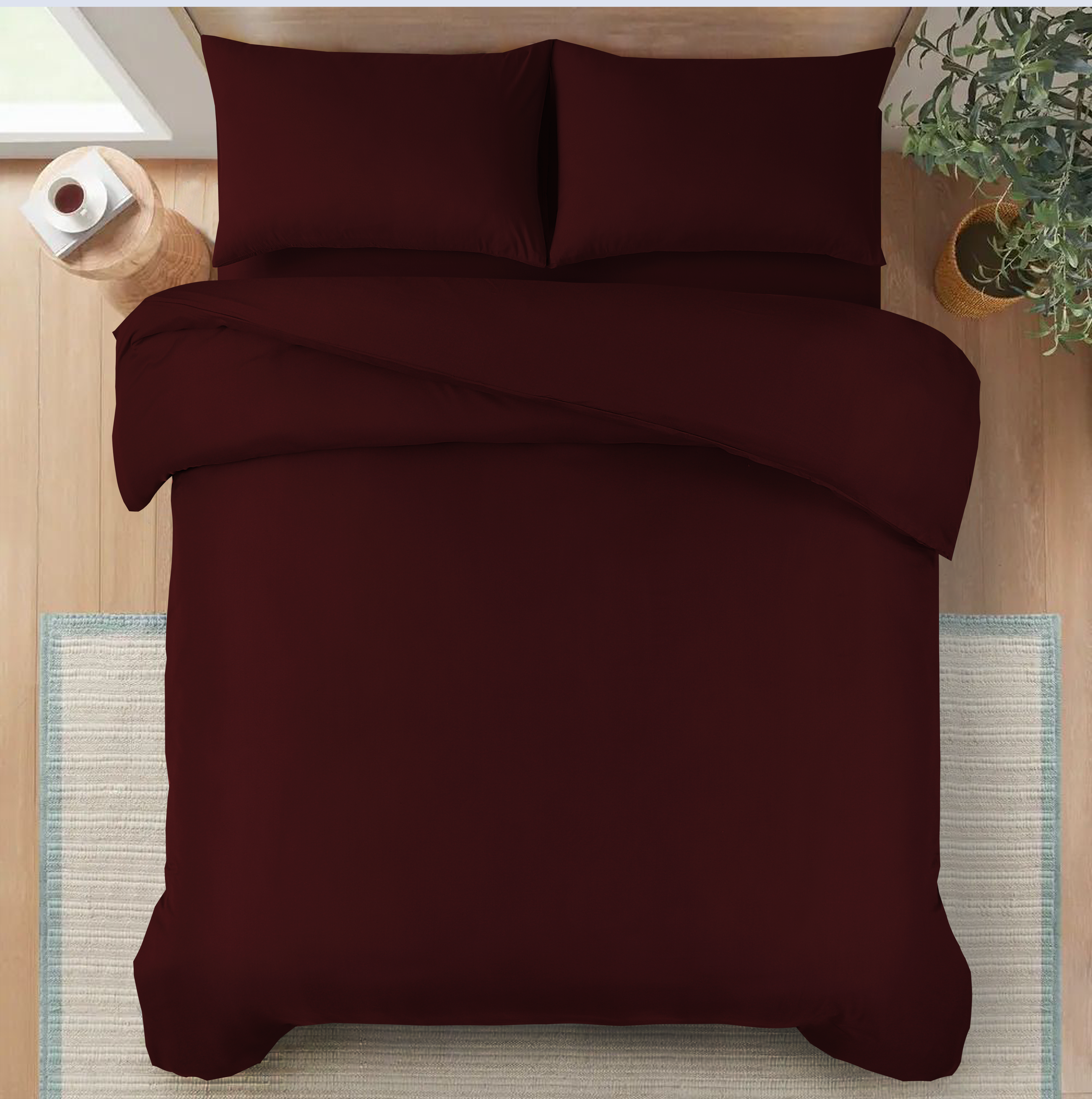 MillPrice Luxury 3-Piece Microfibre Duvet Cover Set – Single, Double, King & Super King