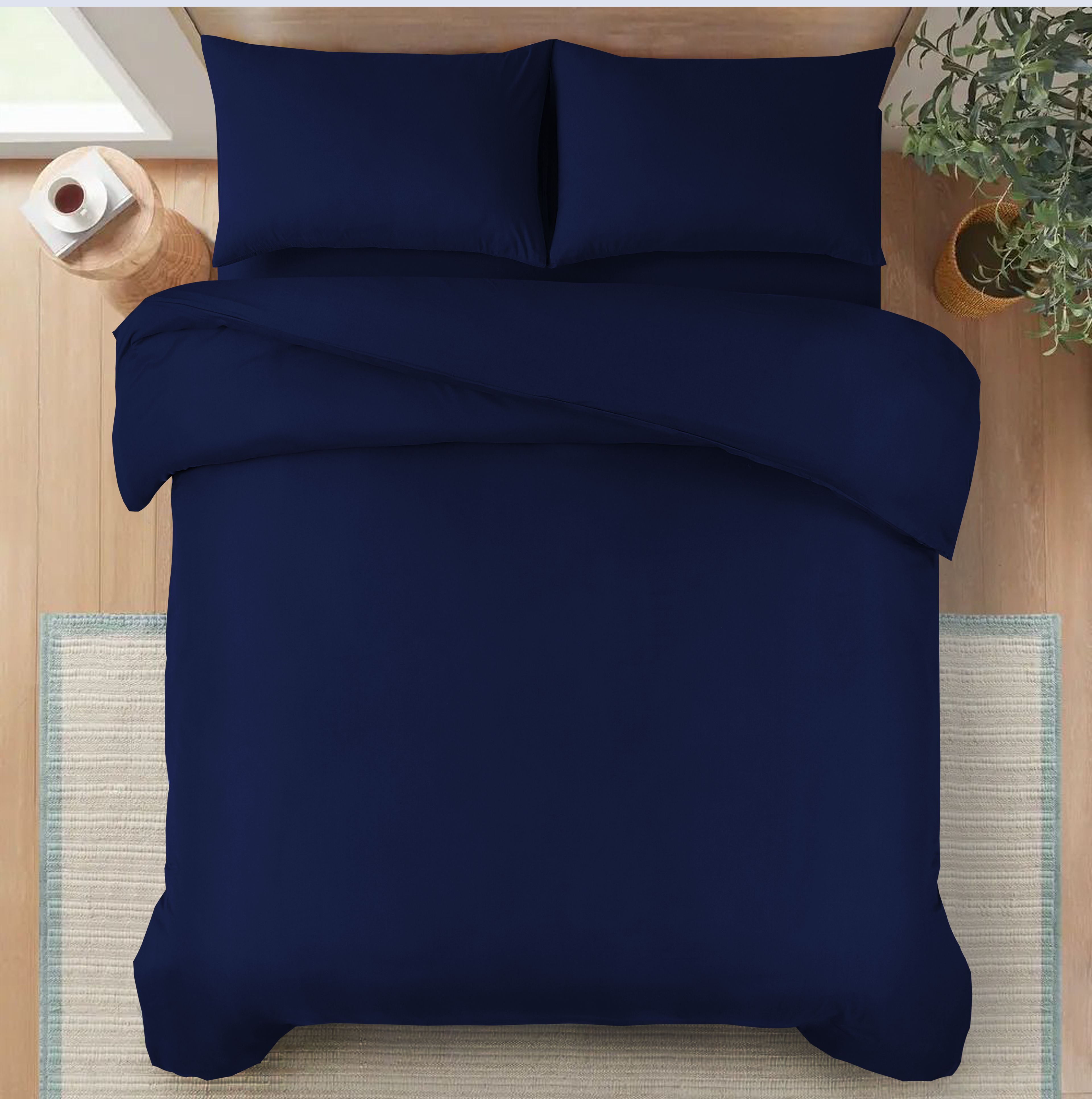 MillPrice Luxury 3-Piece Microfibre Duvet Cover Set – Single, Double, King & Super King