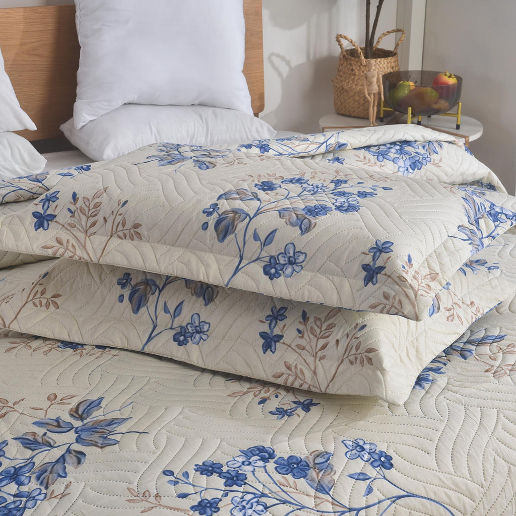 MillPrice Quilted 3-Piece Bedspread Set – Elegant Layered Comfort with Coordinated Pillowcases