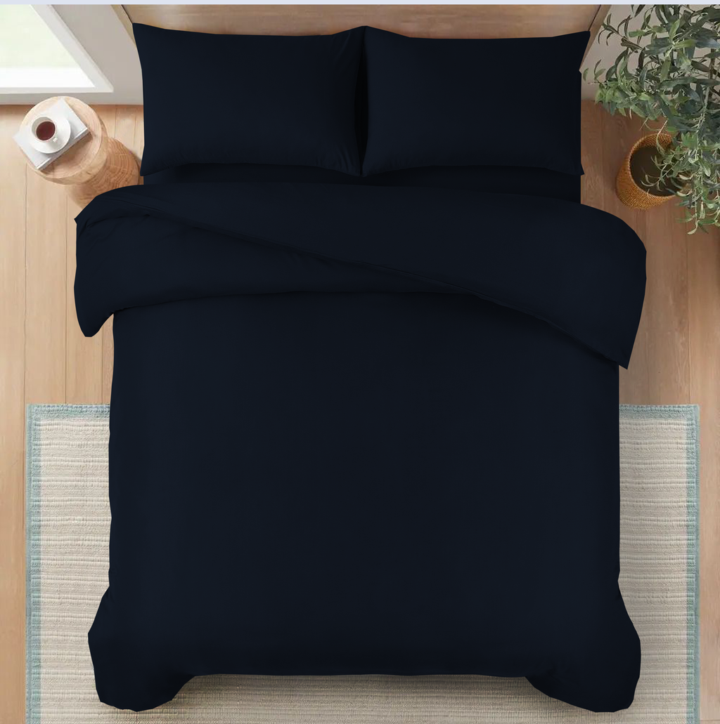 MillPrice Luxury 3-Piece Microfibre Duvet Cover Set – Single, Double, King & Super King