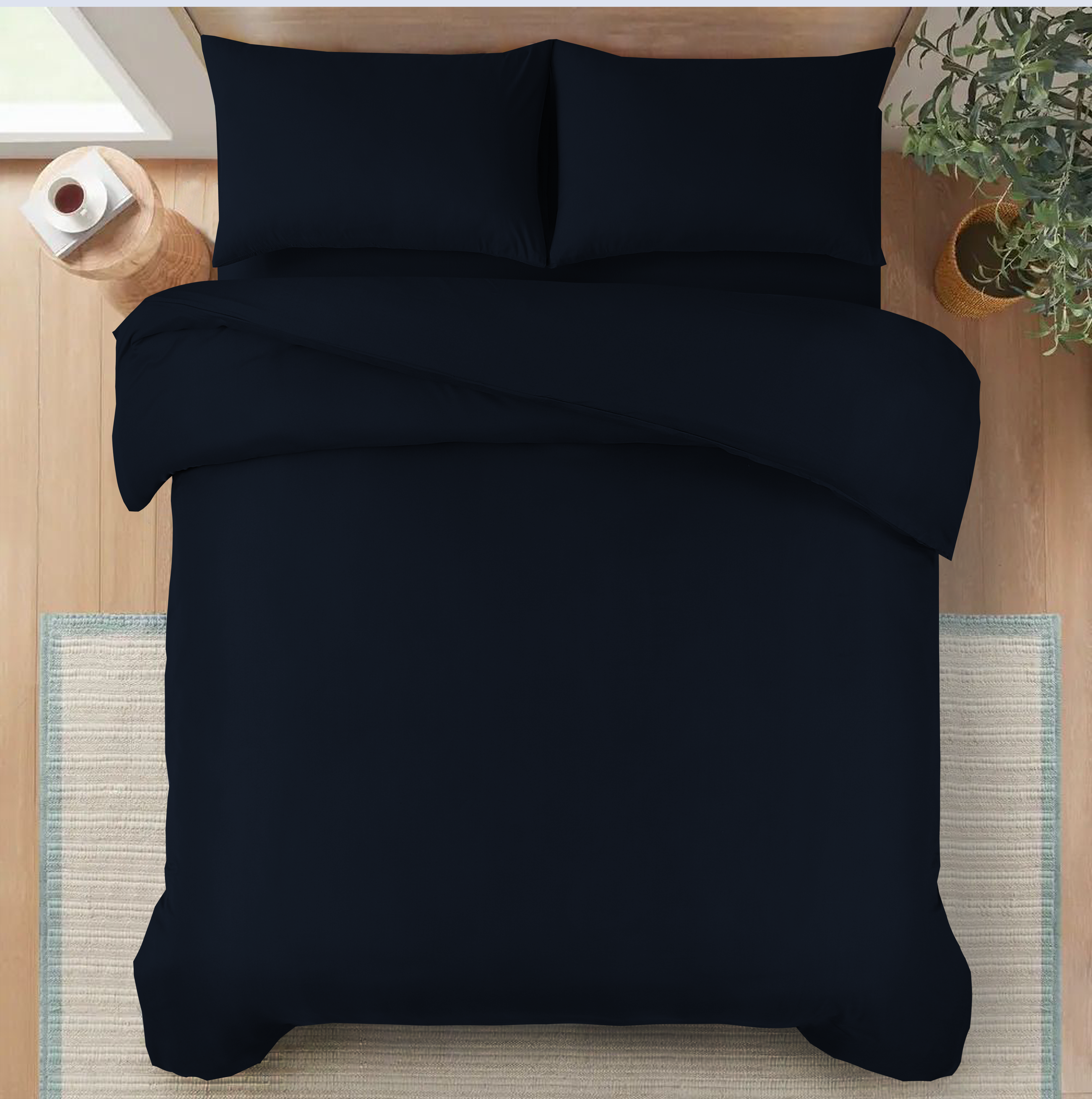 MillPrice Luxury 3-Piece Microfibre Duvet Cover Set – Single, Double, King & Super King