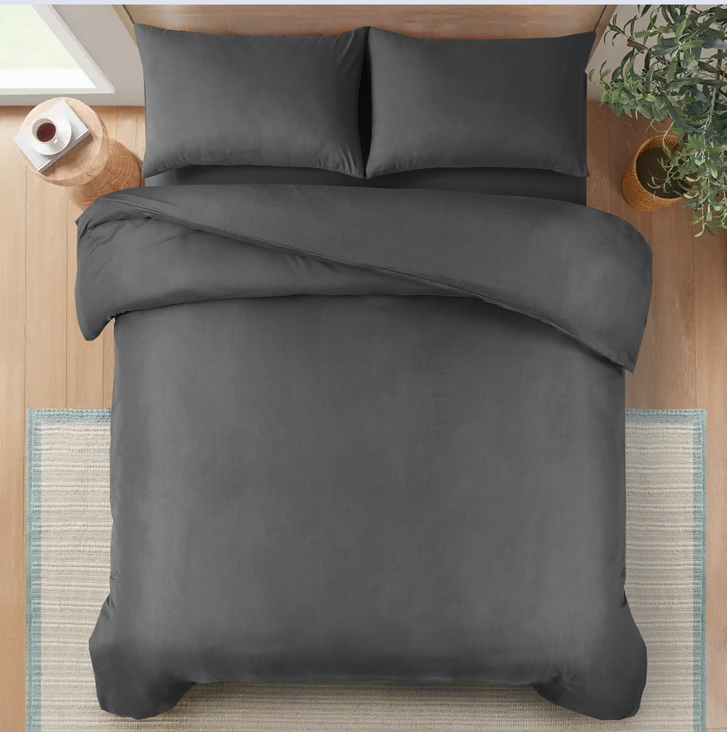MillPrice Luxury 3-Piece Microfibre Duvet Cover Set – Single, Double, King & Super King