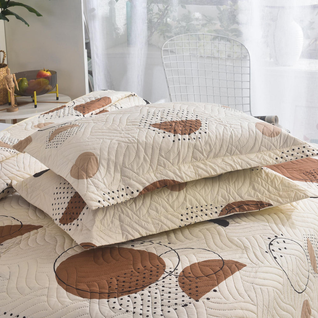 MillPrice Quilted 3-Piece Bedspread Set – Elegant Layered Comfort with Coordinated Pillowcases