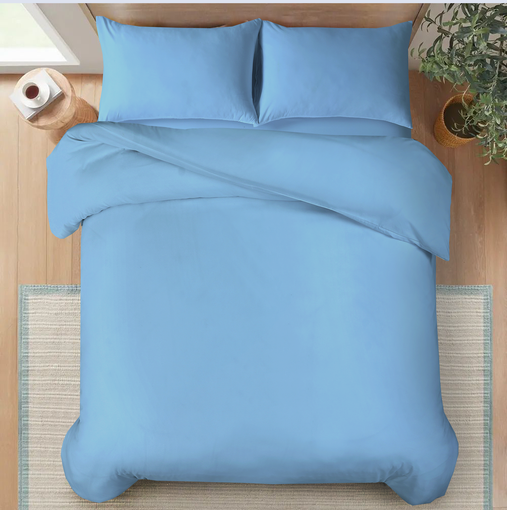 MillPrice Luxury 3-Piece Microfibre Duvet Cover Set – Single, Double, King & Super King