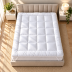 MillPrice Extra Thick Mattress Topper 10cm Luxury Hollowfibre Mattress Topper Single 4FT Double King Super King