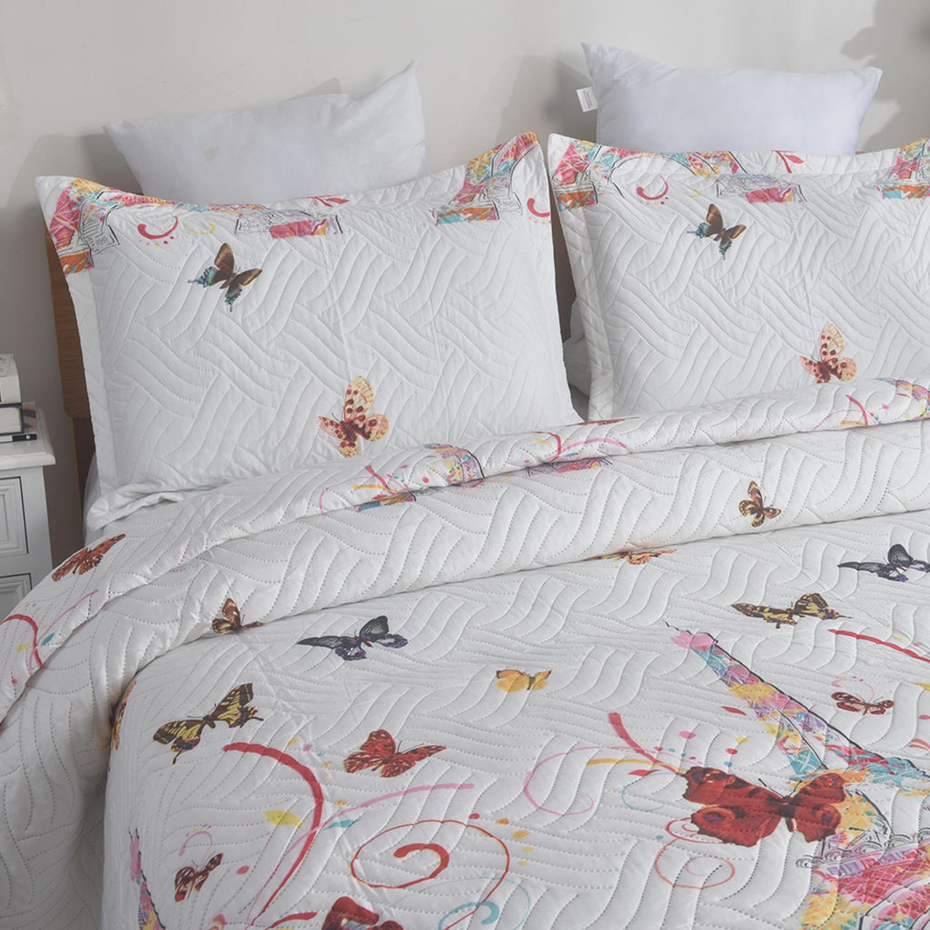 Luxury 3 Piece Bedding Set – Soft Microfibre Bedspread with Pillowcases | Lightweight & Cosy Bedspread-Milan