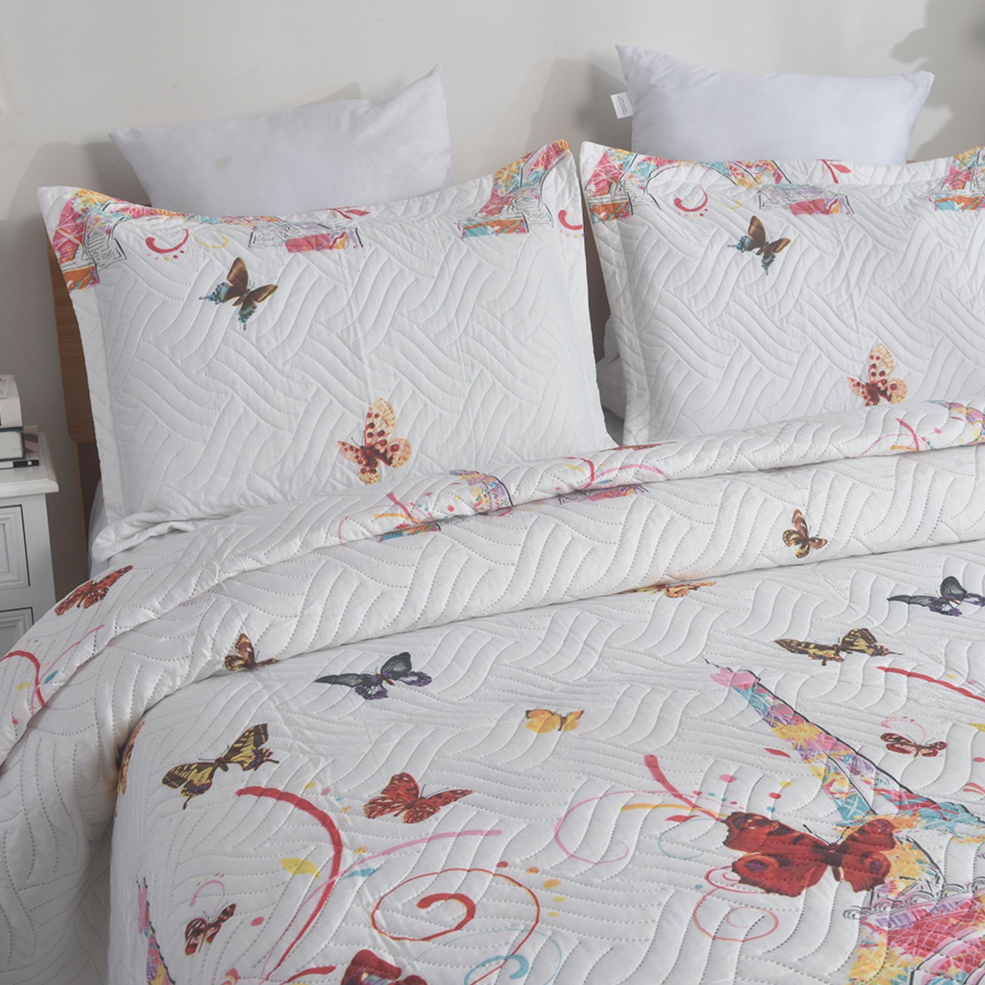 Luxury 3 Piece Bedding Set – Soft Microfibre Bedspread with Pillowcases | Lightweight & Cosy Bedspread-Milan