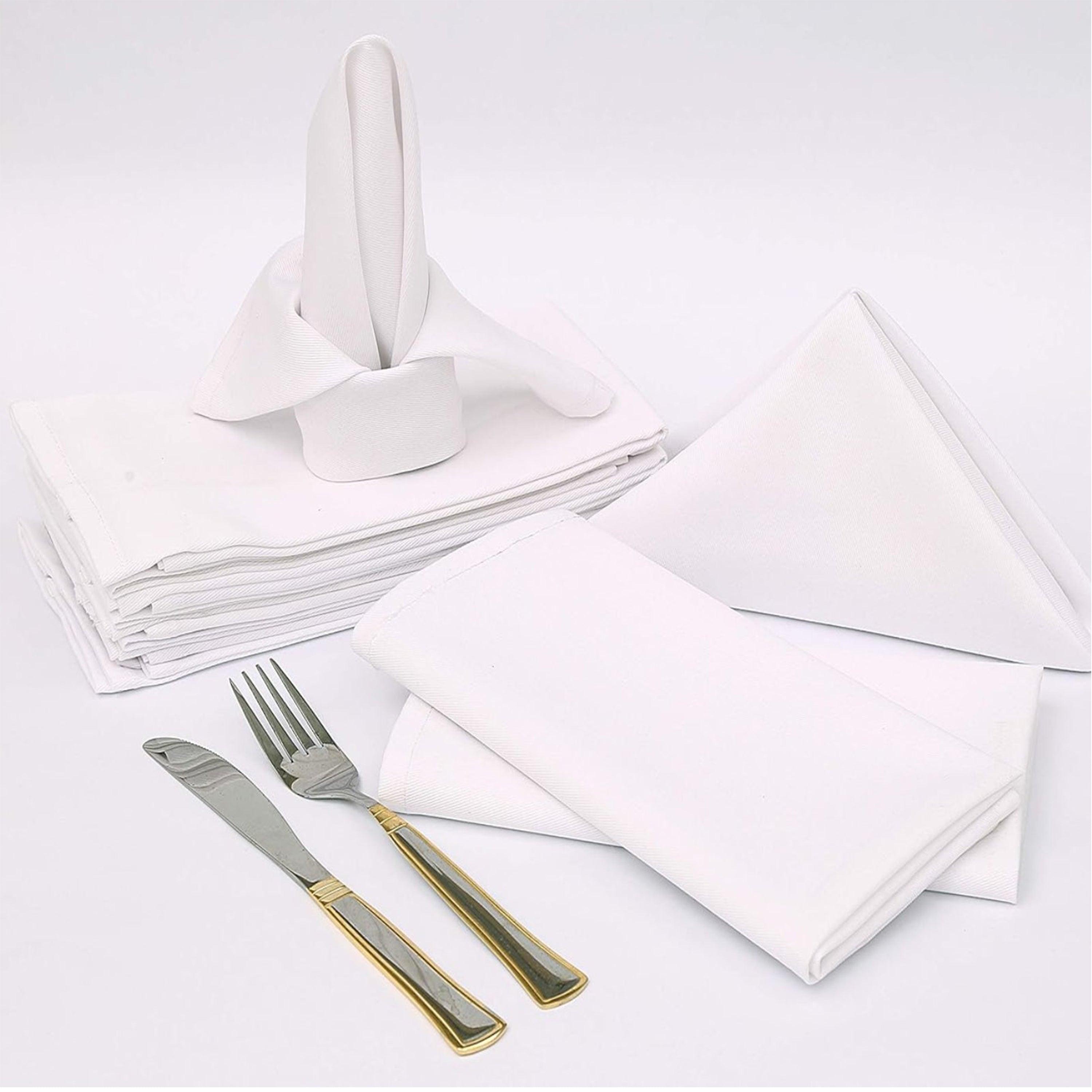 12 Pack Cotton Napkins 18x18 - Hotel Quality for Parties and Weddings