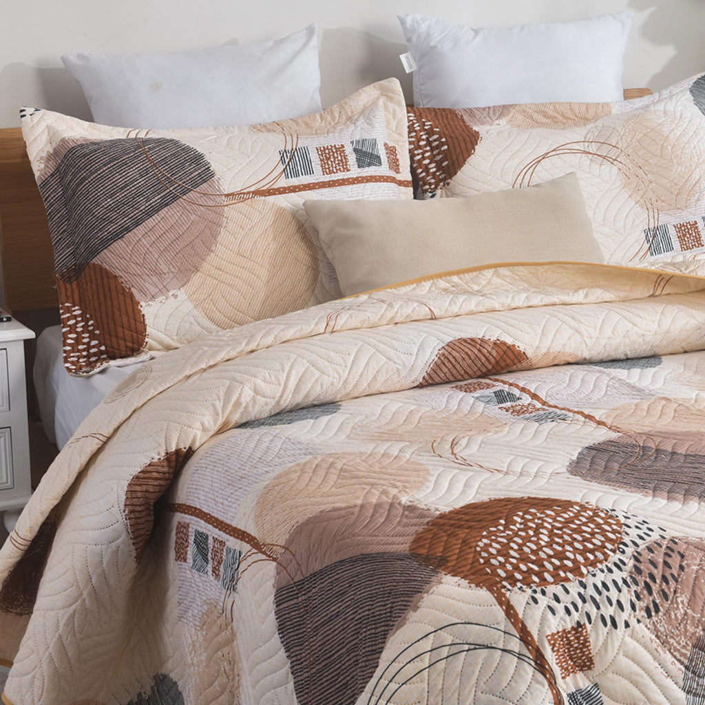 Luxury 3 Piece Bedding Set – Soft Microfibre Bedspread with Pillowcases | Lightweight & Cosy Bedspread-Milan