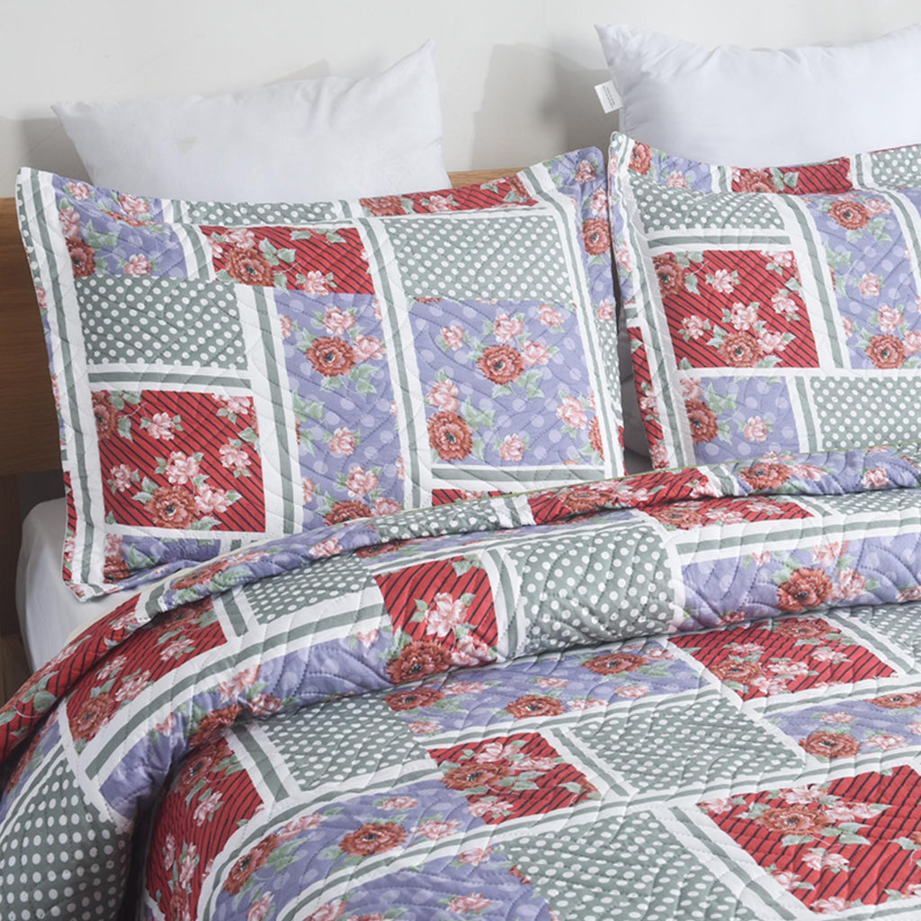 Luxury 3 Piece Bedding Set – Soft Microfibre Bedspread with Pillowcases | Lightweight & Cosy Bedspread-Milan