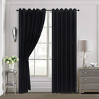 Blackout Curtains – Thermal Insulated Eyelet Panel Pair for Complete Light Blocking