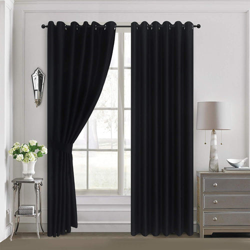 Blackout Curtains – Thermal Insulated Eyelet Panel Pair for Complete Light Blocking