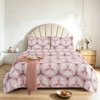 3 Piece Luxury Quilted Bedspread Set – Reversible Floral Patchwork Bedspread with Pillow Shams | Soft Microfibre Bed Throw for Double & King Size Beds