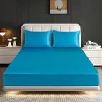 Mill Price Luxury Satin Fitted Sheet Set – 40cm Extra Deep Bed Sheet with Pillowcases | Single Double King
