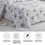 Luxury 3 Piece Bedding Set – Soft Microfibre Bedspread with Pillowcases | Lightweight & Cosy Bedspread-Milan