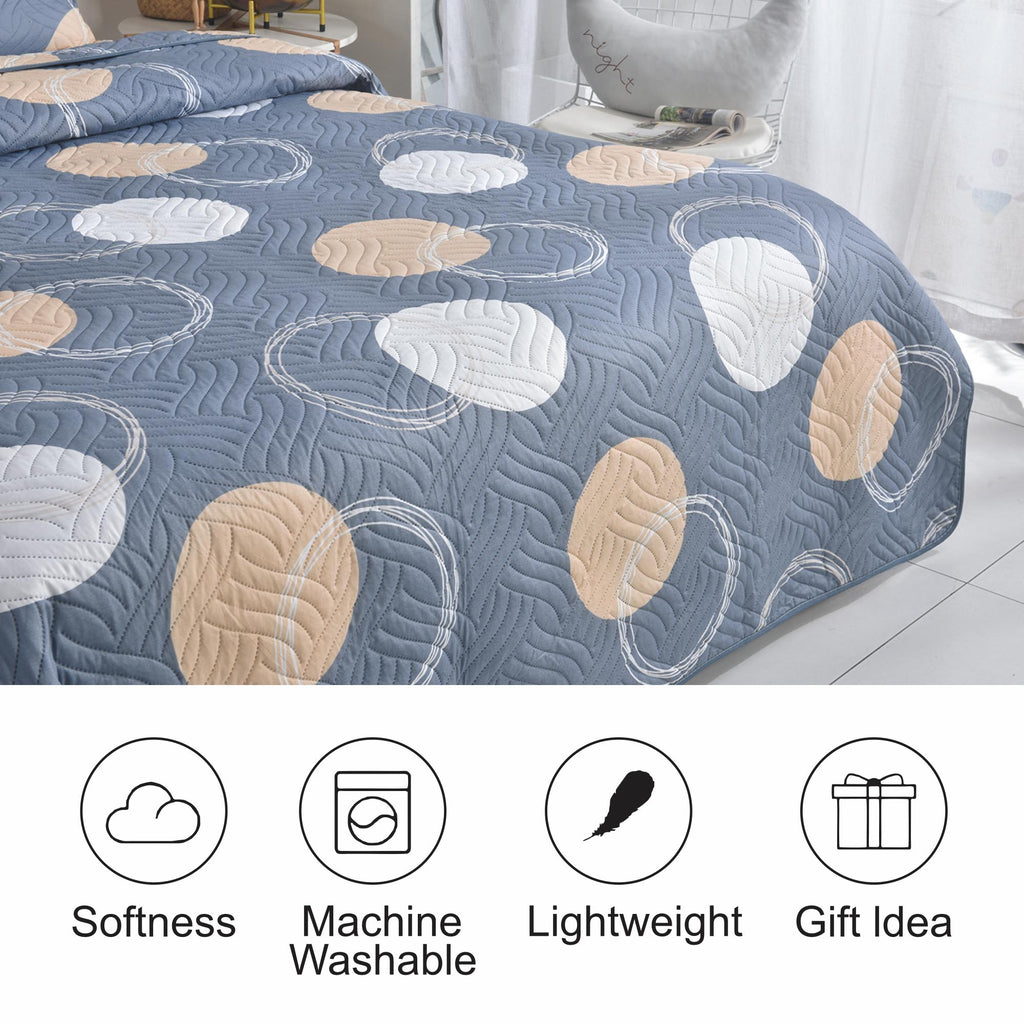 Luxury 3 Piece Bedding Set – Soft Microfibre Bedspread with Pillowcases | Lightweight & Cosy Bedspread-Milan