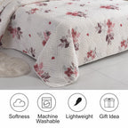 MillPrice Quilted 3-Piece Bedspread Set – Elegant Layered Comfort with Coordinated Pillowcases