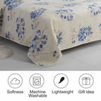 MillPrice Quilted 3-Piece Bedspread Set – Elegant Layered Comfort with Coordinated Pillowcases