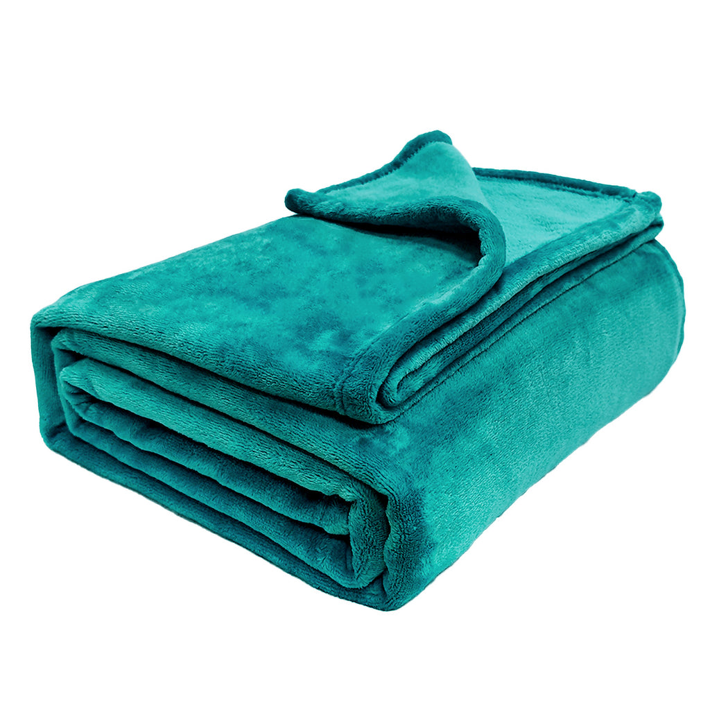 MillPrice Plain Fleece Throw Blanket – Soft Everyday Warmth