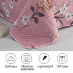 MillPrice Quilted 3-Piece Bedspread Set – Elegant Layered Comfort with Coordinated Pillowcases