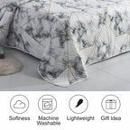 Luxury 3 Piece Bedding Set – Soft Microfibre Bedspread with Pillowcases | Lightweight & Cosy Bedspread-Milan
