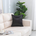 Crushed Velvet Panel Faux Satin Silk Cushion Covers - Soft, Durable, & Stylish - Pack of 2