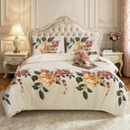 MillPrice 4 Piece Bedding Set Soft Microfibre Duvet Cover Fitted Sheet & Pillowcases Single Double King Super King