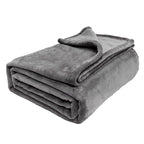 MillPrice Plain Fleece Throw Blanket – Soft Everyday Warmth
