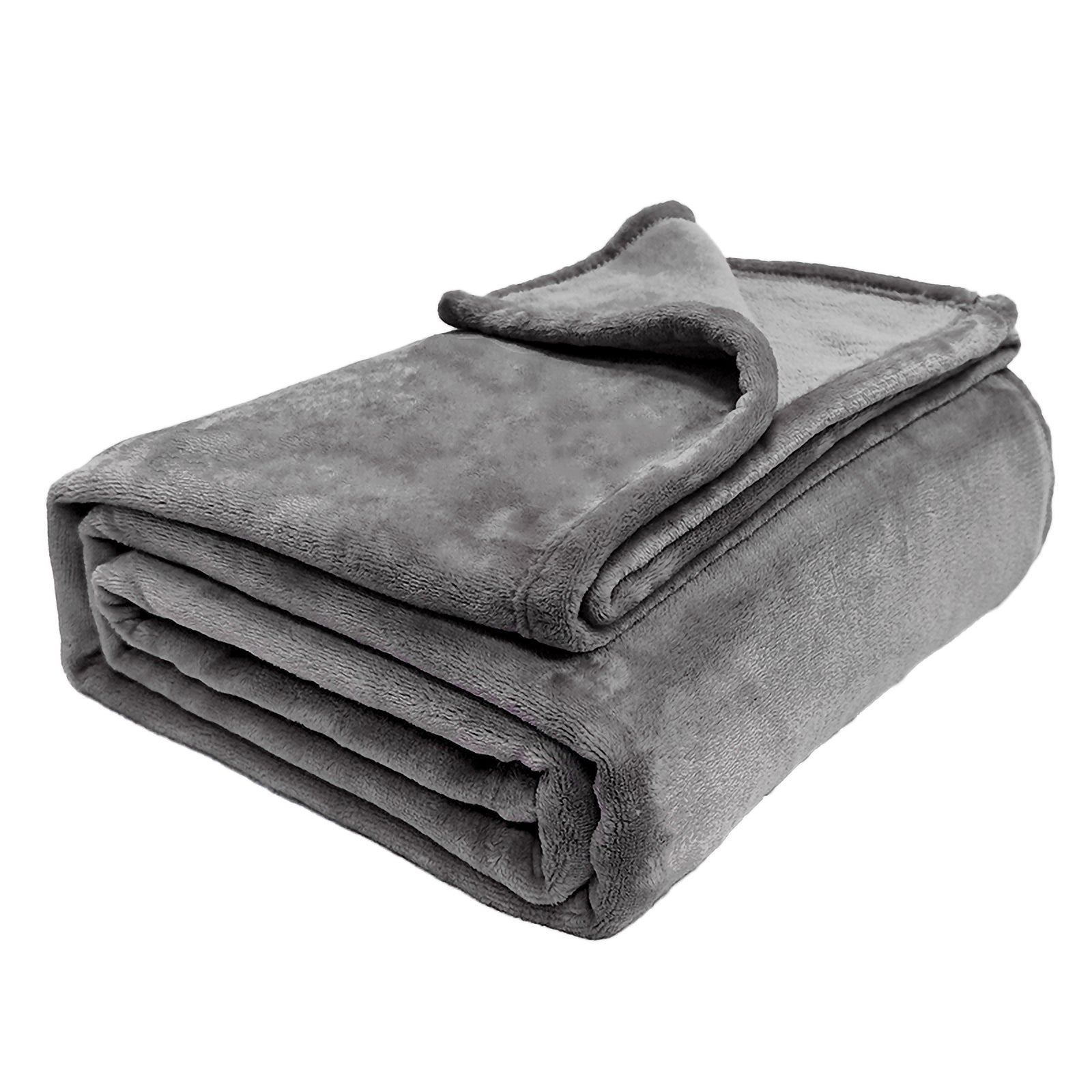 MillPrice Plain Fleece Throw Blanket – Soft Everyday Warmth