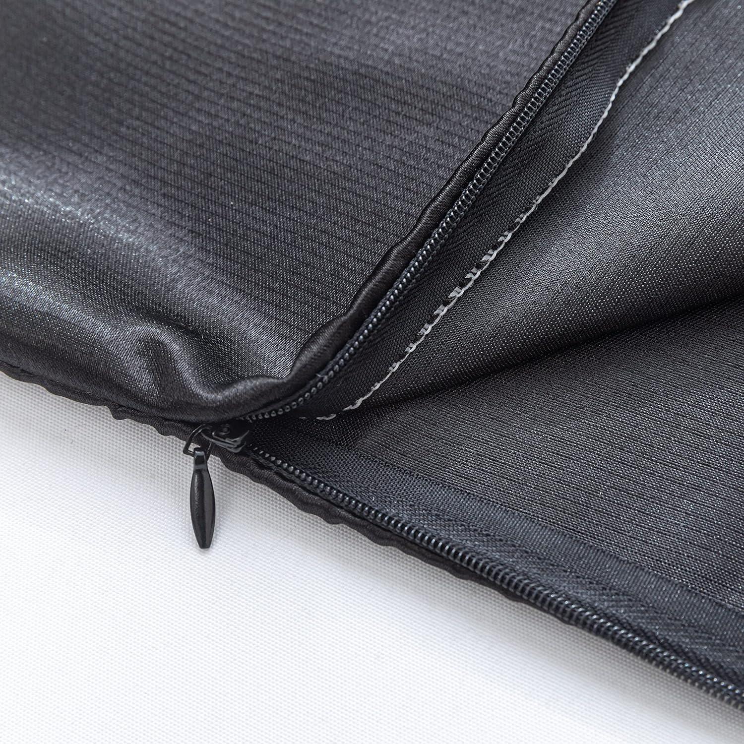 Crushed Velvet Panel Faux Satin Silk Cushion Covers - Soft, Durable, & Stylish - Pack of 2