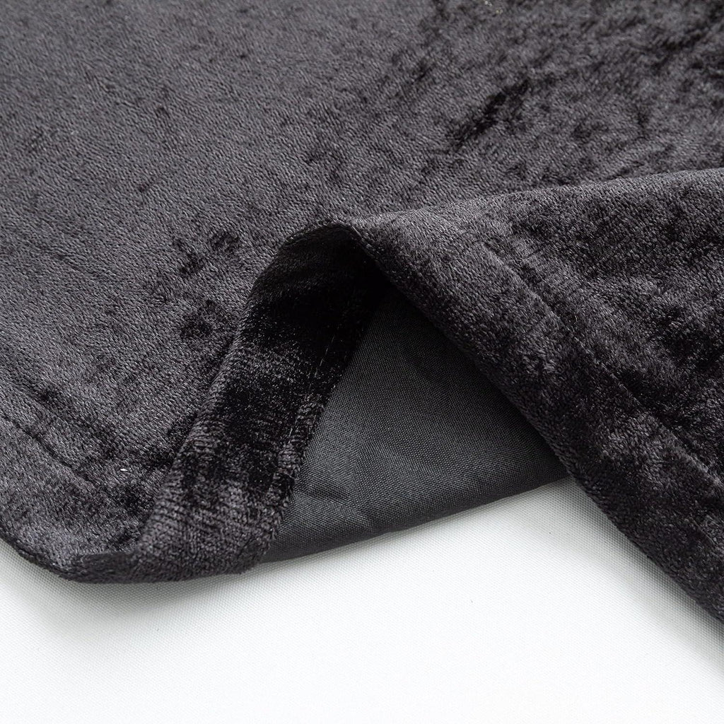 Crushed Velvet Curtains – Luxury Textured Eyelet Panel Pair