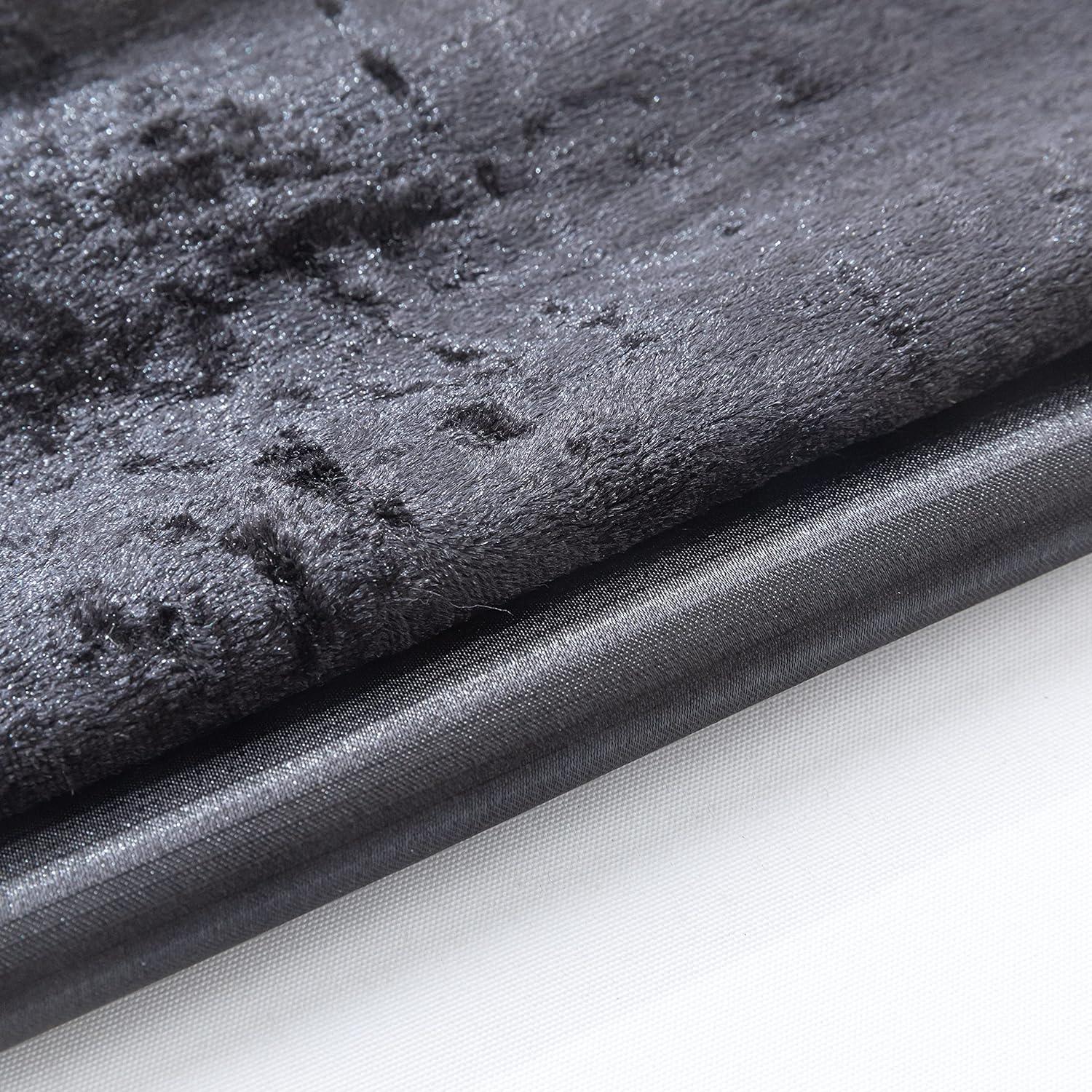 Crushed Velvet Panel Faux Satin Silk Cushion Covers - Soft, Durable, & Stylish - Pack of 2