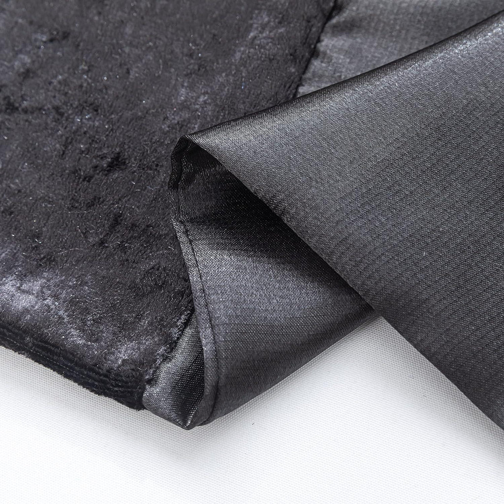 Crushed Velvet Panel Faux Satin Silk Cushion Covers - Soft, Durable, & Stylish - Pack of 2
