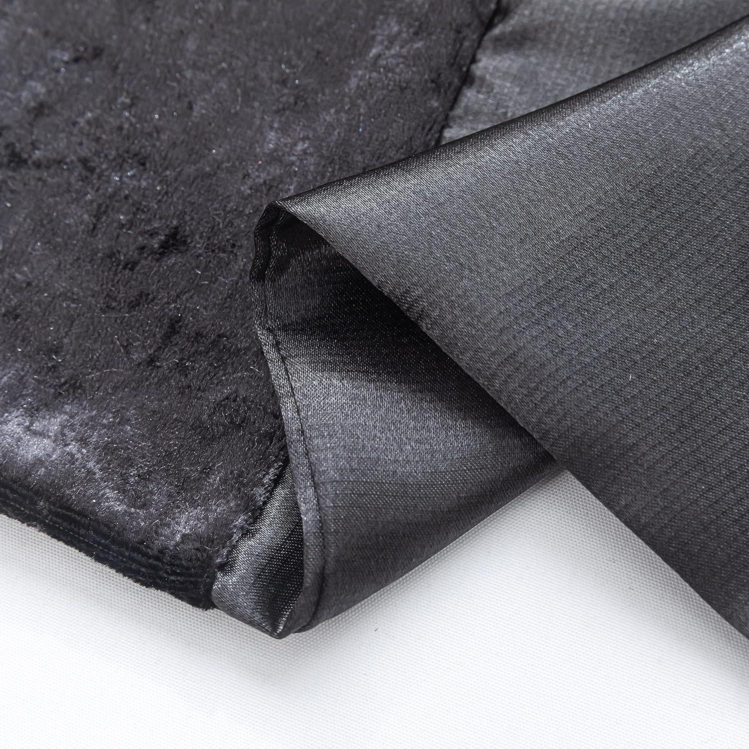 Crushed Velvet Panel Faux Satin Silk Cushion Covers - Soft, Durable, & Stylish - Pack of 2