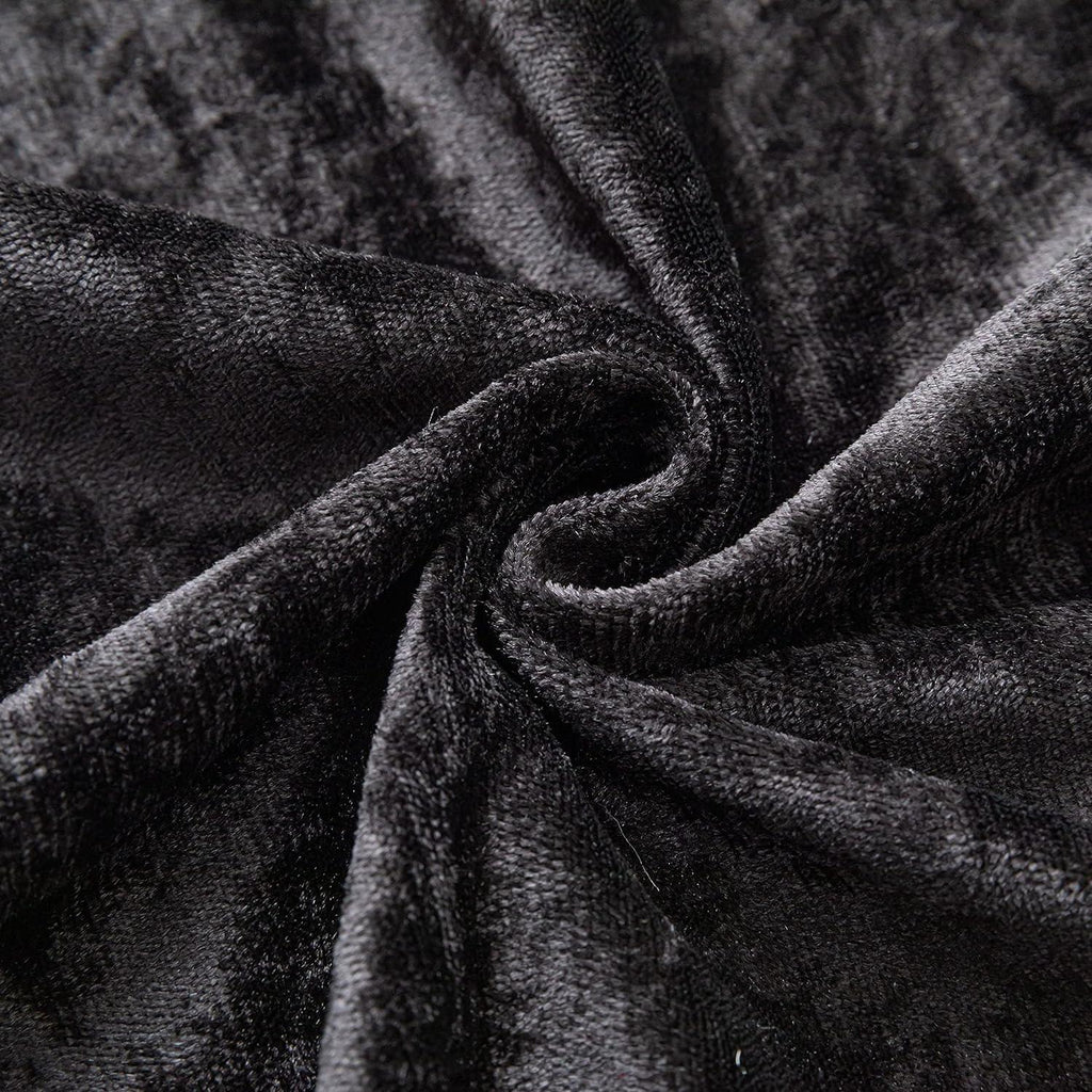 Crushed Velvet Curtains – Luxury Textured Eyelet Panel Pair
