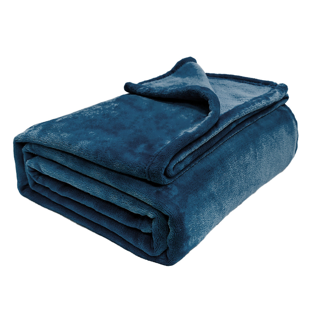 MillPrice Plain Fleece Throw Blanket – Soft Everyday Warmth