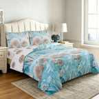 MillPrice 4 Piece 3D Printed Bedding Set Microfibre Duvet Cover Fitted Sheet & Pillowcases