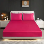 Mill Price Luxury Satin Fitted Sheet Set – 40cm Extra Deep Bed Sheet with Pillowcases | Single Double King