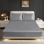 Mill Price Luxury Satin Fitted Sheet Set – 40cm Extra Deep Bed Sheet with Pillowcases | Single Double King