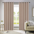Blackout Curtains – Thermal Insulated Eyelet Panel Pair for Complete Light Blocking