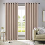 Blackout Curtains – Thermal Insulated Eyelet Panel Pair for Complete Light Blocking
