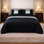 Premium Velvet Panel Duvet Cover Set – Soft Luxury Bedding Upgrade