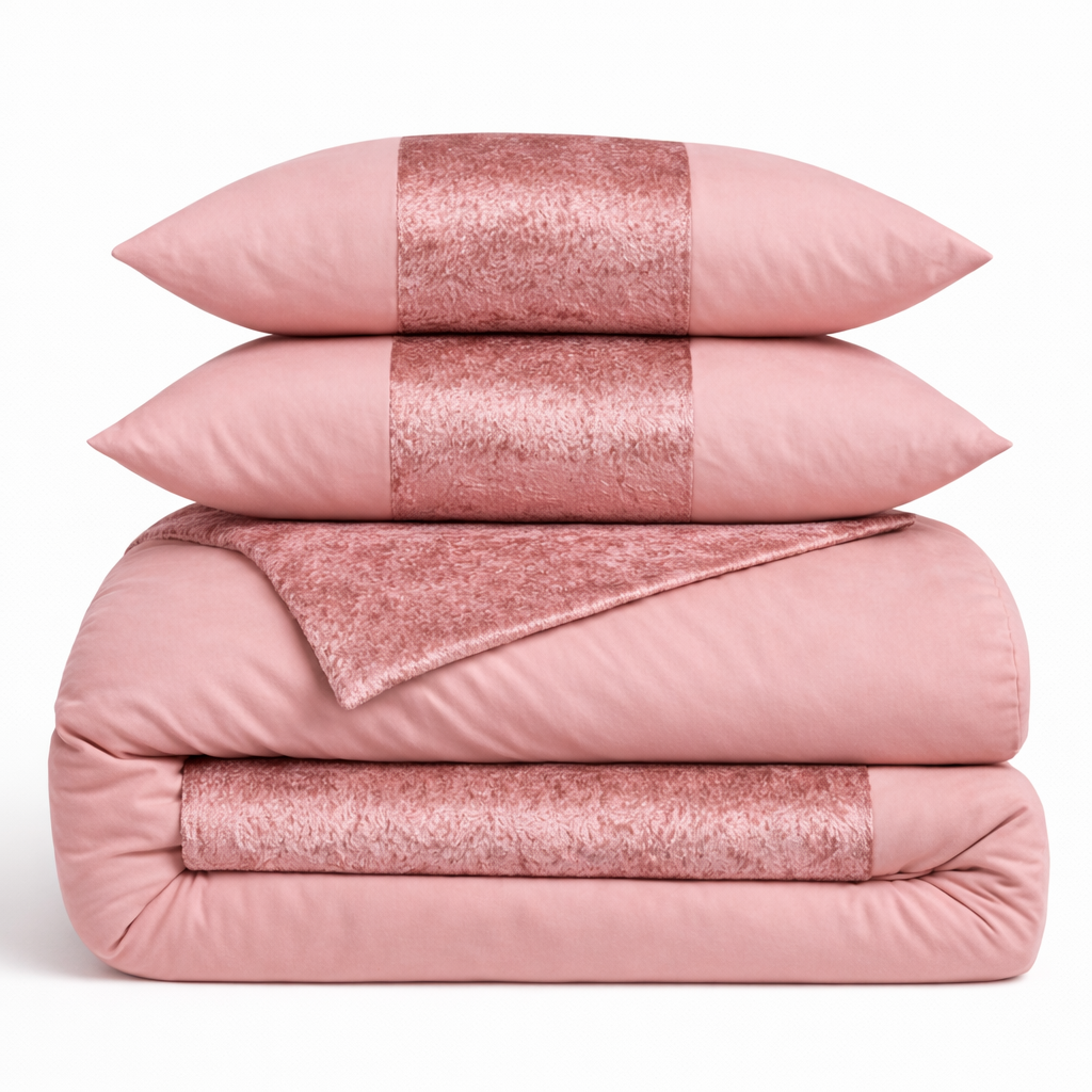 Premium Velvet Panel Duvet Cover Set – Soft Luxury Bedding Upgrade