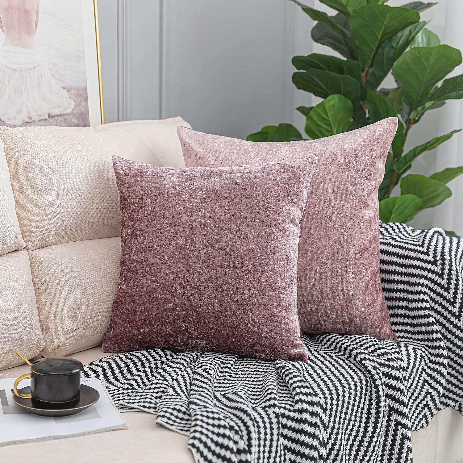 Luxurious Crushed Velvet Cushion Covers - Pack of 2 - Elegant Home D√©cor
